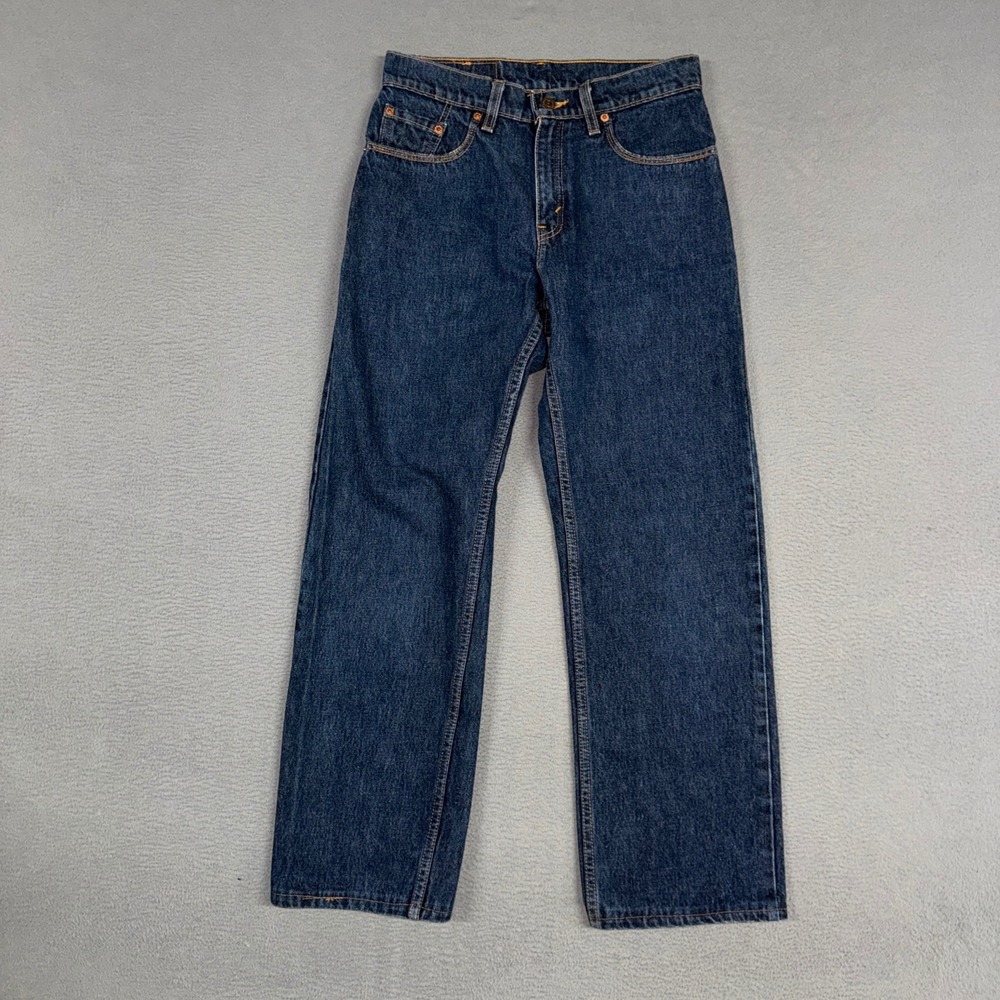 Levi's Jeans Womens 7 JR XL (Fit 28x28) Blue 555 Guys Fit Low Rise Straight USA